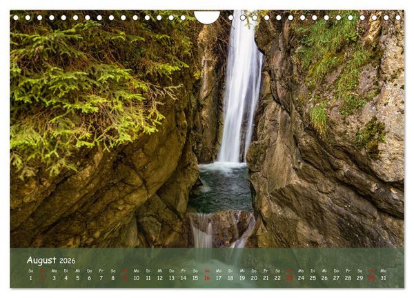 Produktbild: Faszinierende Naturschauspiele - imposante Klamm und Wasserfall Fotografie (Wandkalender 2026 DIN A4 quer), CALVENDO Monatskalender