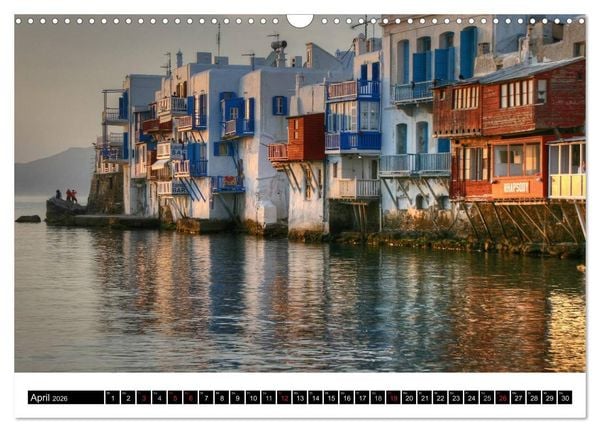 Produktbild: Inselh&uuml;pfen Kykladen Santorini - Naxos - Paros - Mykonos (Wandkalender 2026 DIN A3 quer), CALVENDO Monatskalender