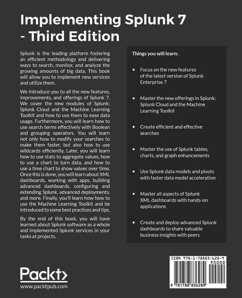 Produktbild: Implementing Splunk 7 - Third Edition
