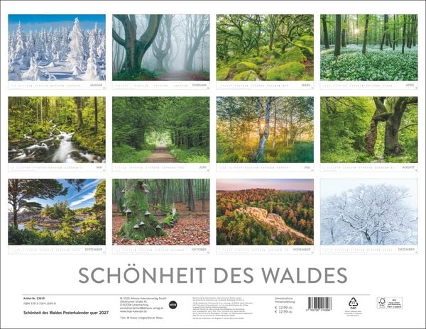 Produktbild: Sch&ouml;nheit des Waldes Posterkalender 2027