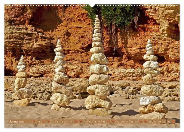 Produktbild: Balance des Steins (hochwertiger Premium Wandkalender 2026 DIN A2 quer), Kunstdruck in Hochglanz