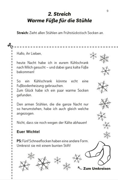 Produktbild: Die lustigsten Wichtelbriefe f&uuml;r Kinder | Zum Ausschneiden & sofort Verwenden | Interaktives Adventskalender-Buch mit Wichtelstreichen f&uuml;r die Wichtelt&uuml;r & Mitmach-Elementen | F&uuml;r Erstleser und Grundsch&uuml;ler ab der 1. Klasse