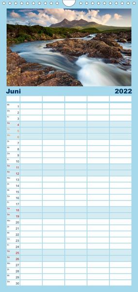 Produktbild: Familienplaner Schottland - Wildes Land im Norden (Wandkalender 2022 , 21 cm x 45 cm, hoch)