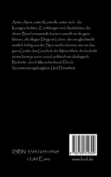 Produktbild: Au&szlig;er Atem, au&szlig;er Kontrolle, au&szlig;er sich