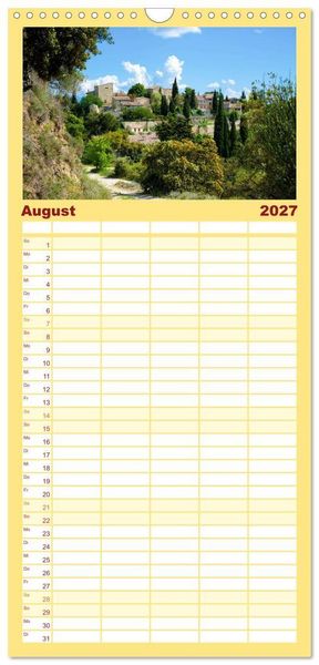 Produktbild: Familienplaner 2027 - Dorfidyllen in Frankreich mit 5 Spalten (Wandkalender, 21 x 45 cm) CALVENDO