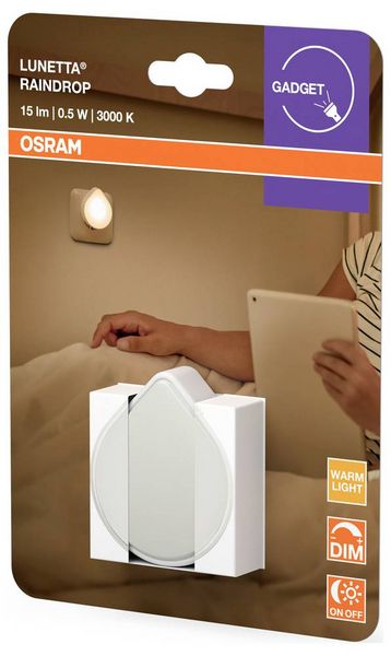 Produktbild: OSRAM HOMELIGHTING Lunetta Raindrop Dimmable White LED-Steckdosenlampe