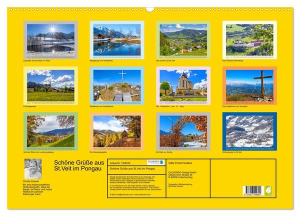 Produktbild: Sch&ouml;ne Gr&uuml;&szlig;e aus St.Veit im Pongau (Wandkalender 2026 DIN A2 quer), CALVENDO Monatskalender