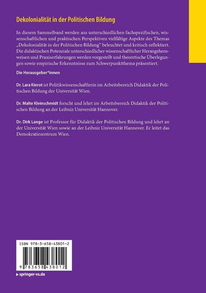 Dekolonialität in der Politischen Bildung