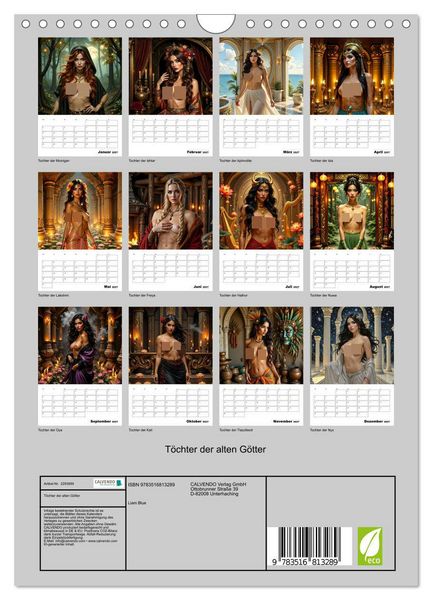 Produktbild: T&ouml;chter der alten G&ouml;tter (Wandkalender 2027 DIN A4 hoch), CALVENDO Monatskalender