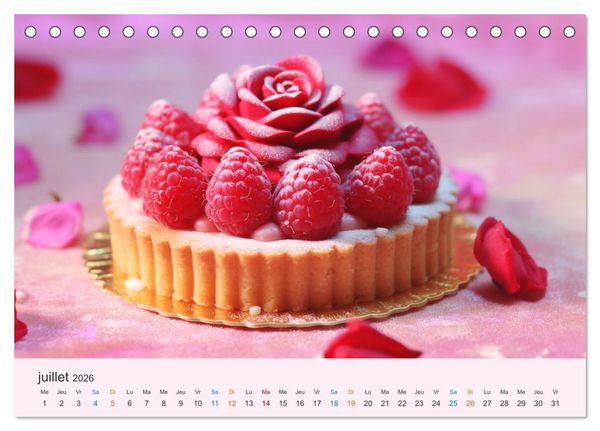 Produktbild: Les d&eacute;lices du temps (Calendrier de bureau 2026 DIN A5 vertical), CALVENDO calendrier mensuel
