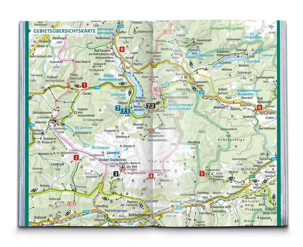 Produktbild: KOMPASS Wanderf&uuml;hrer Dachstein-Rundwanderweg, 8 Etappen mit Extra-Tourenkarte
