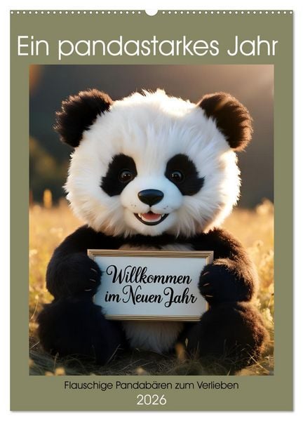 Produktbild: Ein pandastarkes Jahr - Flauschige Pandab&auml;ren zum Verlieben (Wandkalender 2026 DIN A2 hoch), CALVENDO Monatskalender