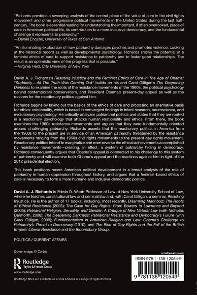 Produktbild: Resisting Injustice and the Feminist Ethics of Care in the Age of Obama