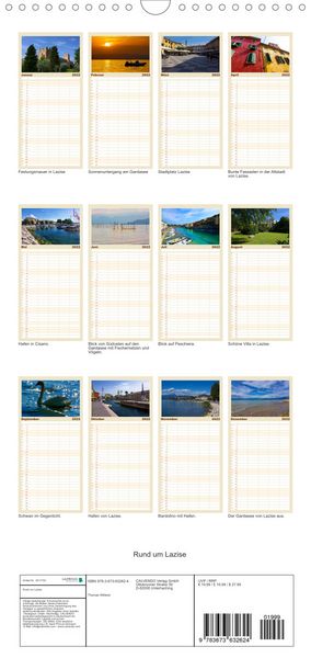 Produktbild: Familienplaner Lazise und Umgebung (Wandkalender 2022 , 21 cm x 45 cm, hoch)
