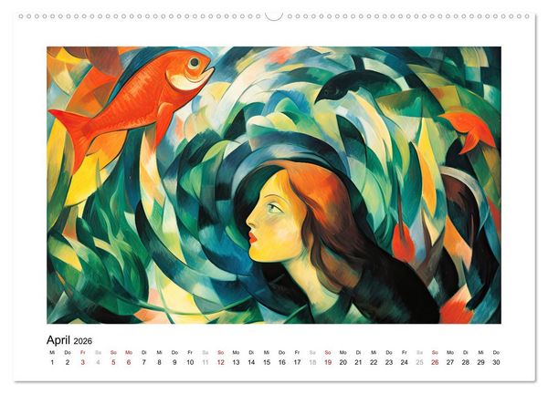 Produktbild: Unterwasserwelt, bunt und wundersch&ouml;n (hochwertiger Premium Wandkalender 2026 DIN A2 quer), Kunstdruck in Hochglanz