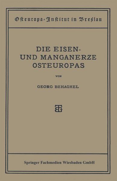 Produktbild: Die Eisen- und Manganerze Osteuropas