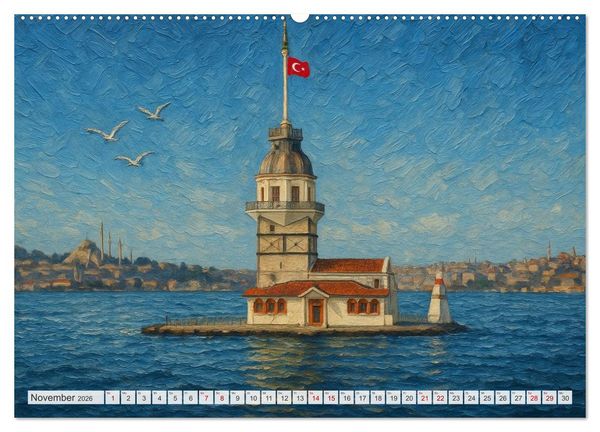 Produktbild: Sehenswertes in Istanbul - Die Sprache der Farben (hochwertiger Premium Wandkalender 2026 DIN A2 quer), Kunstdruck in Hochglanz