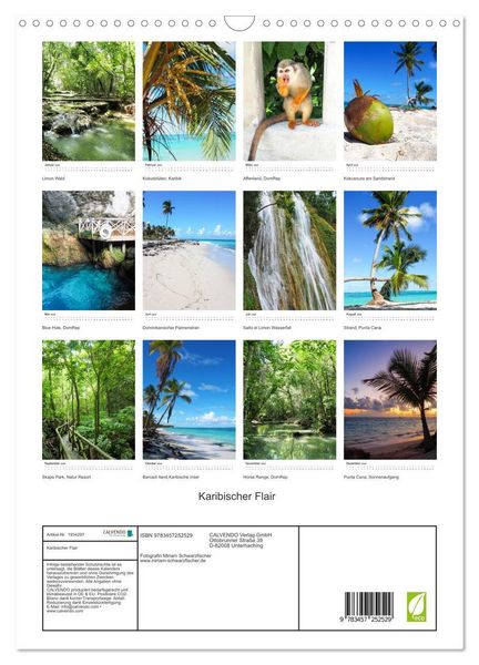 Produktbild: Karibischer Flair (Wandkalender 2026 DIN A3 hoch), CALVENDO Monatskalender