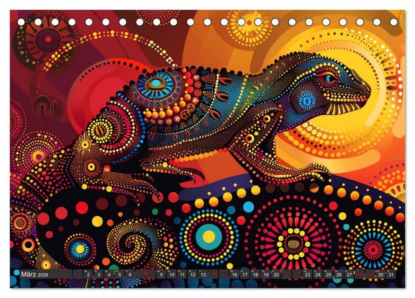 Produktbild: Kunst f&uuml;r das Land und die Ahnen (Tischkalender 2026 DIN A5 quer), CALVENDO Monatskalender