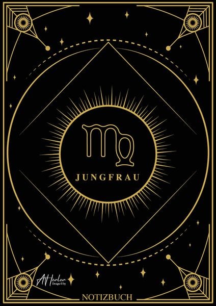 Produktbild: Edles Notizbuch Sternzeichen Jungfrau | Designed by Alfred Herler