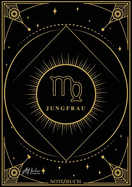 Produktbild: Edles Notizbuch Sternzeichen Jungfrau | Designed by Alfred Herler