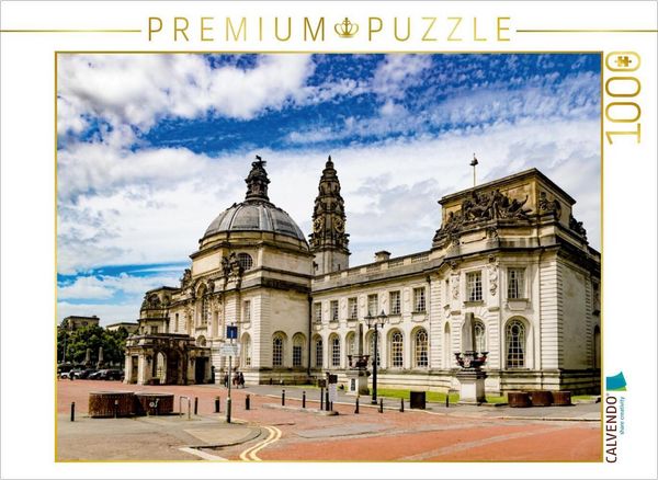 CALVENDO Puzzle Cardiff: City Hall | 1000 Teile Lege-Größe 64 × 48 cm Foto-Puzzle für glückliche Stunden