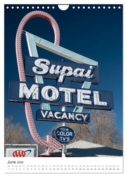 Produktbild: Historic Route 66 Motel (Wall Calendar 2026 DIN A4 portrait), CALVENDO 12 Month Wall Calendar