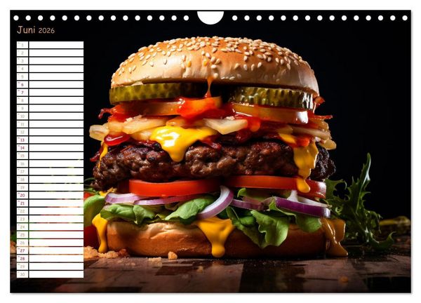 Produktbild: Fastfood &Auml;sthetik (Wandkalender 2026 DIN A4 quer), CALVENDO Monatskalender