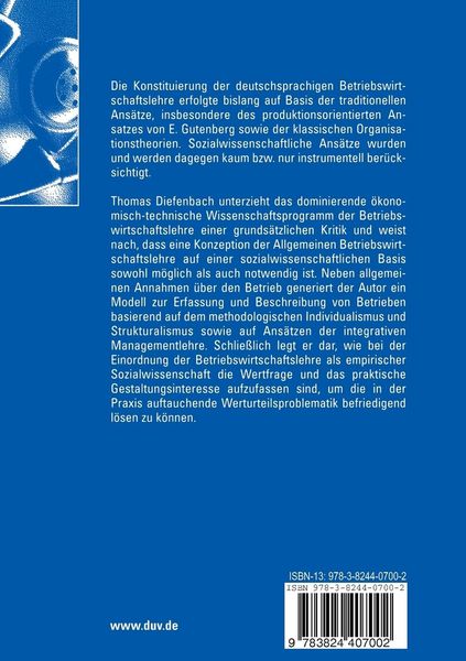 Produktbild: Kritik und Neukonzeption der Allgemeinen Betriebswirtschaftslehre auf sozialwissenschaftlicher Basis