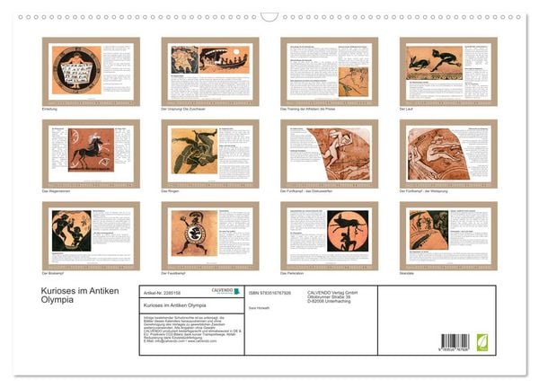 Produktbild: Kurioses im Antiken Olympia (Wandkalender 2027 DIN A2 quer), CALVENDO Monatskalender
