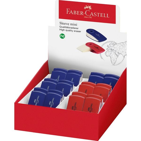 Produktbild: Radierer Sleeve Mini rot/blau