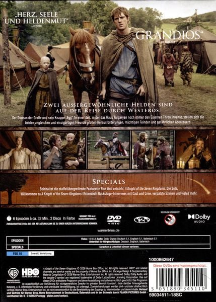 Produktbild: A Knight of the Seven Kingdoms - A Game of Thrones Tale - Staffel 1 [2 DVDs]