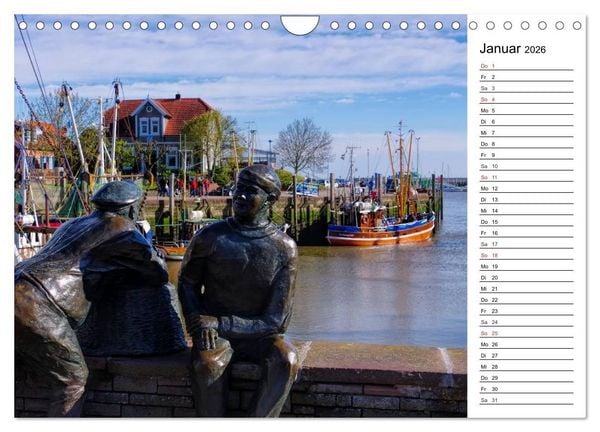 Produktbild: Neuharlingersiel - Ostfrieslands sch&ouml;nstes Hafenst&auml;dtchen (Wandkalender 2026 DIN A4 quer), CALVENDO Monatskalender