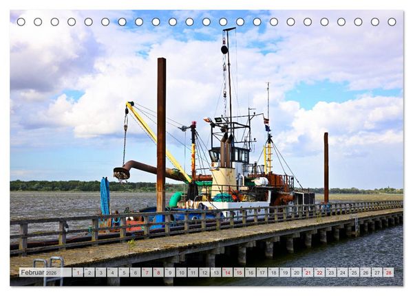 Produktbild: Fischland zwischen Ostsee und Bodden (Tischkalender 2026 DIN A5 quer), CALVENDO Monatskalender
