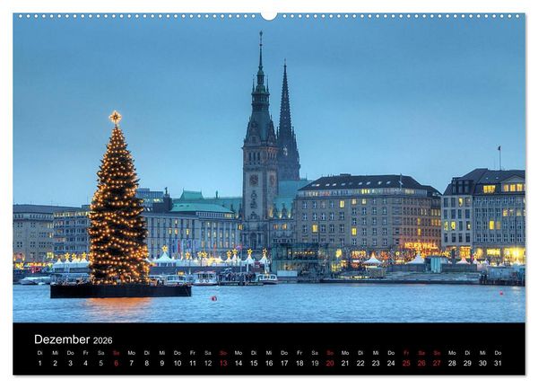 Produktbild: Hamburg (Wandkalender 2026 DIN A2 quer), CALVENDO Monatskalender