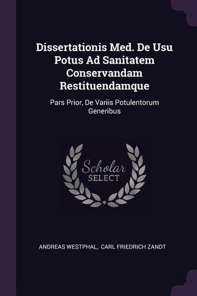 Produktbild: Dissertationis Med. De Usu Potus Ad Sanitatem Conservandam Restituendamque
