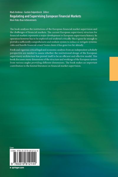 Produktbild: Regulating and Supervising European Financial Markets