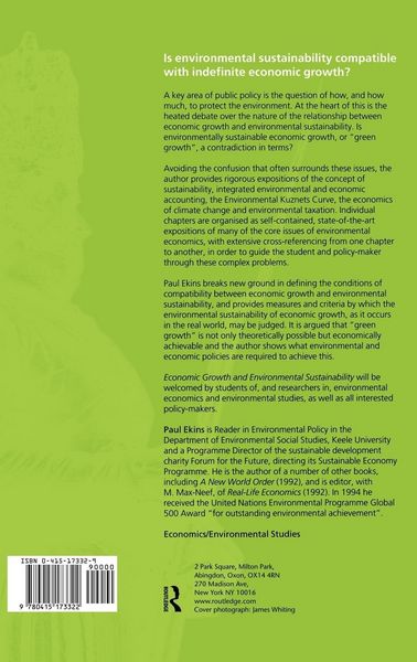 Produktbild: Economic Growth and Environmental Sustainability