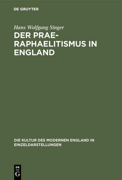 Produktbild: Der Prae-Raphaelitismus in England