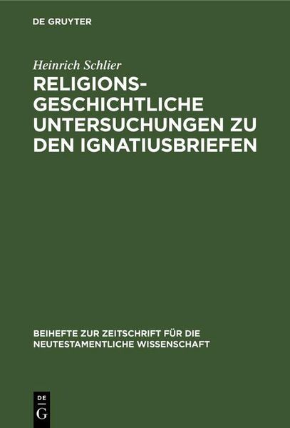 Produktbild: Religionsgeschichtliche Untersuchungen zu den Ignatiusbriefen