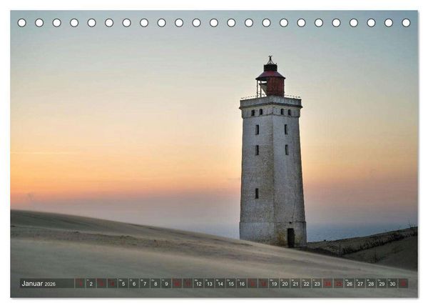 Produktbild: Rubjerg Knude Fyr - Ein Leuchtturm auf Abwegen (Tischkalender 2026 DIN A5 quer), CALVENDO Monatskalender