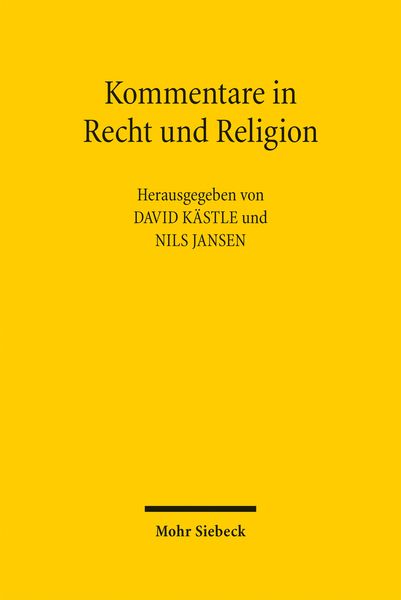 Produktbild: Kommentare in Recht und Religion
