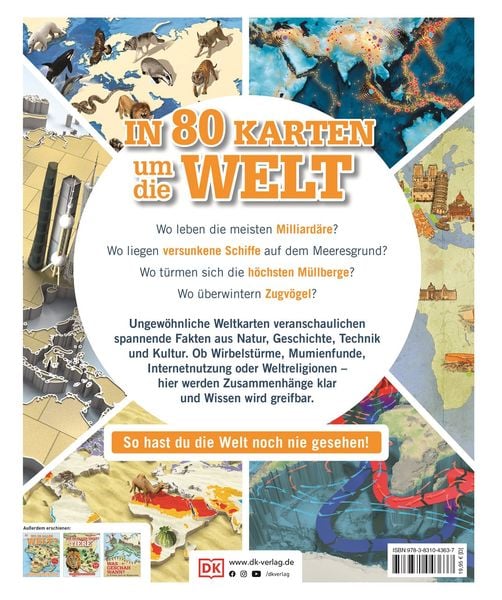 Produktbild: 80 Weltkarten zum Staunen