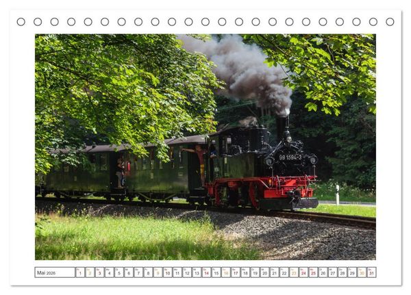 Produktbild: Museumsbahnen auf Tour (Tischkalender 2026 DIN A5 quer), CALVENDO Monatskalender