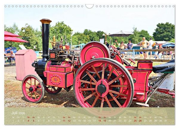 Produktbild: Dampftraktormodelle 1:3 beim Dampfmodellbautreffen in Bisingen (Wandkalender 2026 DIN A3 quer), CALVENDO Monatskalender