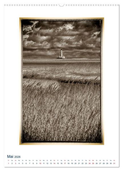 Produktbild: Nordseebrise - Bezauberndes Nordfriesland (Wandkalender 2026 DIN A2 hoch), CALVENDO Monatskalender