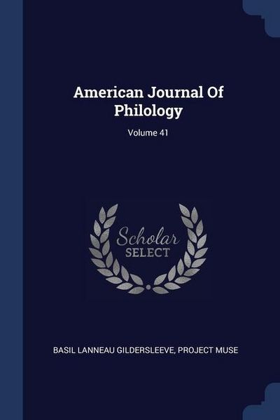 Produktbild: American Journal Of Philology; Volume 41