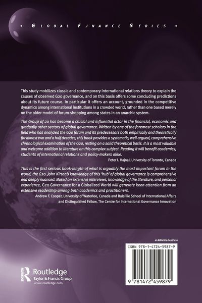 Produktbild: G20 Governance for a Globalized World
