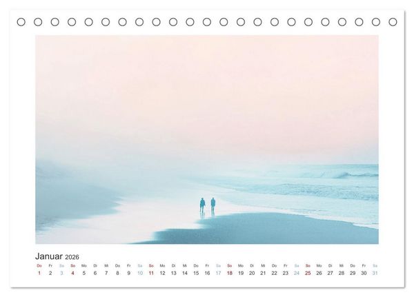 Produktbild: Die Wogen des Lichts (Tischkalender 2026 DIN A5 quer), CALVENDO Monatskalender