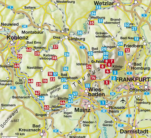 Produktbild: ROTHER Wanderf&uuml;hrer Taunus. 50 Touren&nbsp;im Bergland zwischen Lahn, Rhein und Main